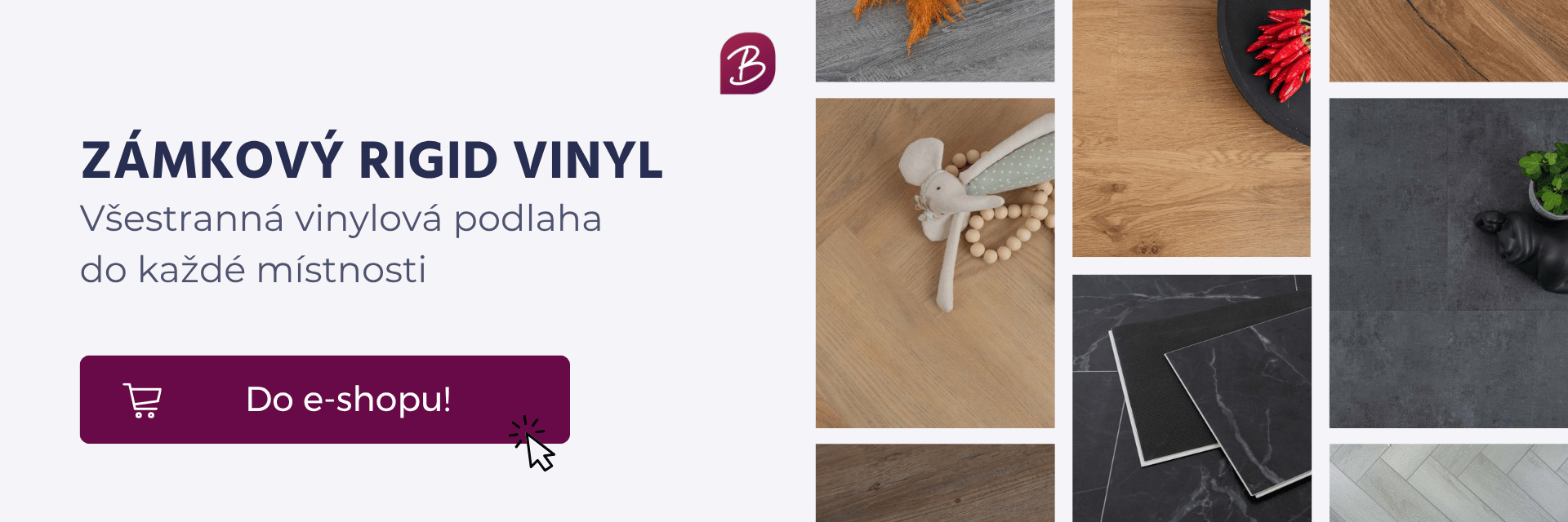 Různé rigidní vinylové podlahy